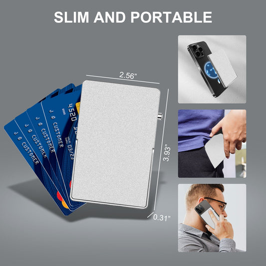 Cartera Metálica RFID TOYFID · Tarjetero Pop-Up con Soporte Ajustable para MagSafe