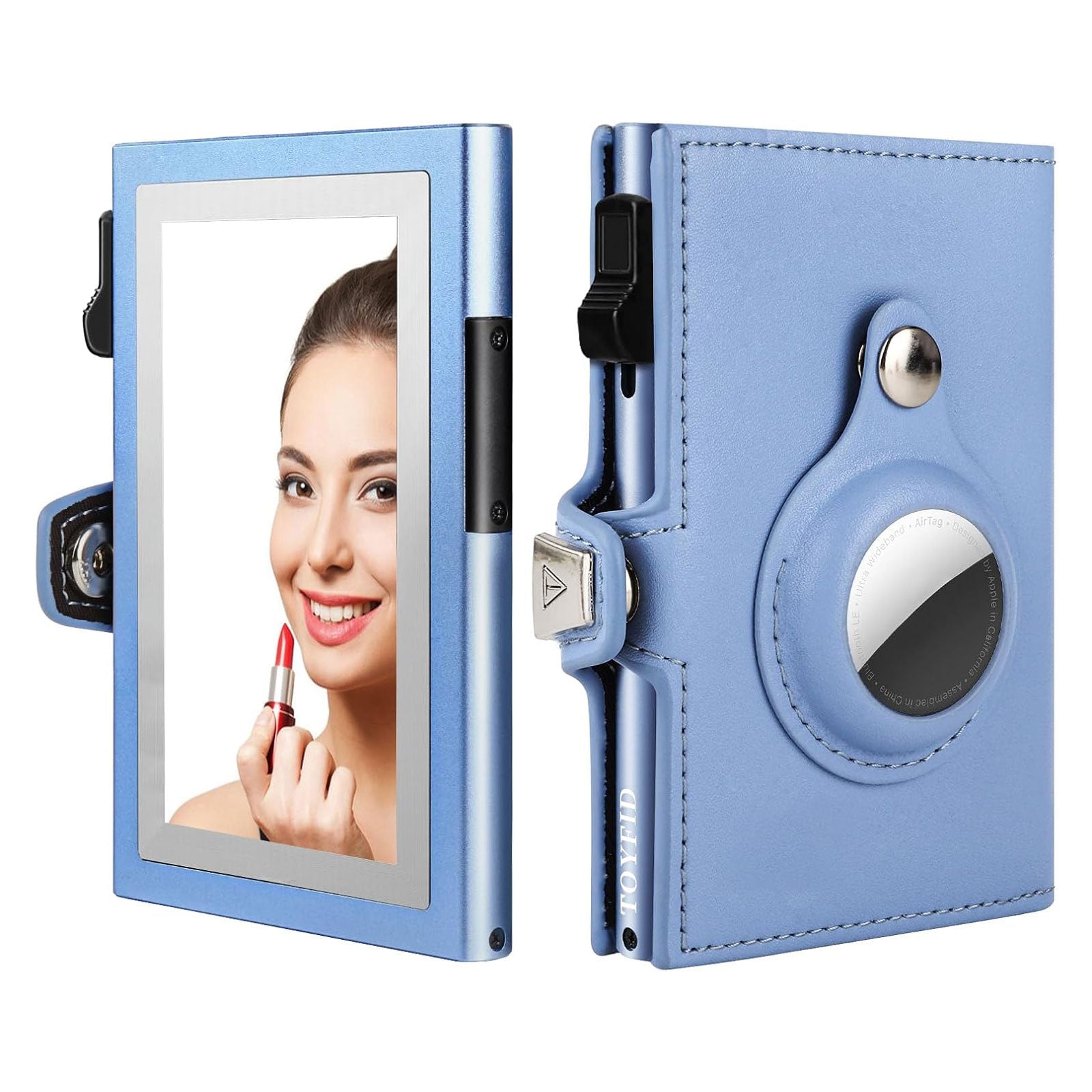 Cartera de Piel para Mujer TOYFID · Espejo y Hueco para AirTag