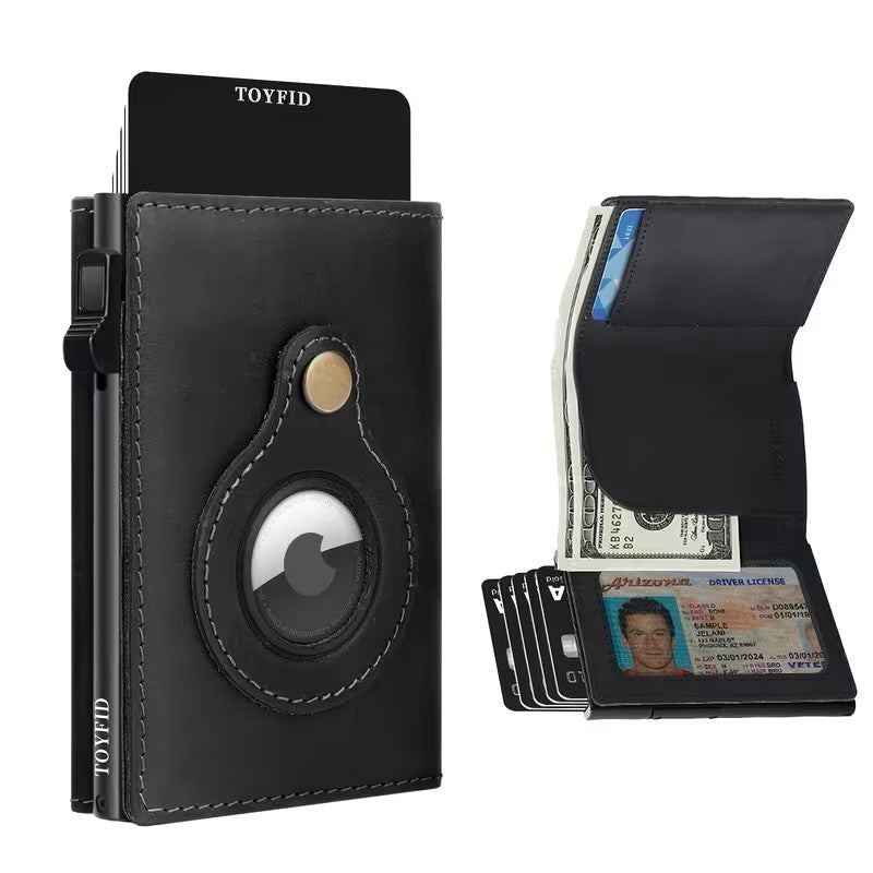 Cartera de Piel para Hombre TOYFID · RFID, Espejo y Hueco para AirTag