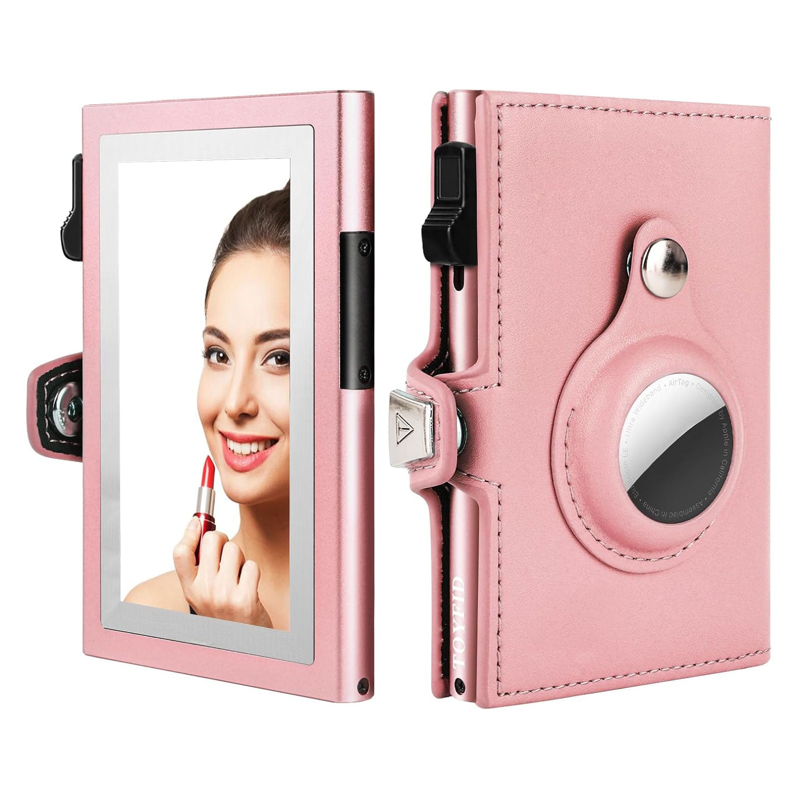 Cartera de Piel para Mujer TOYFID · Espejo y Hueco para AirTag