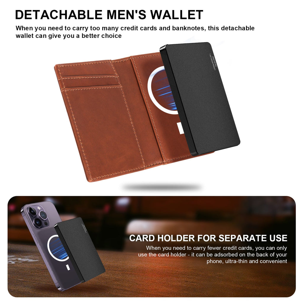 Cartera TOYFID de Aluminio con Funda de Piel Genuina para Hombre