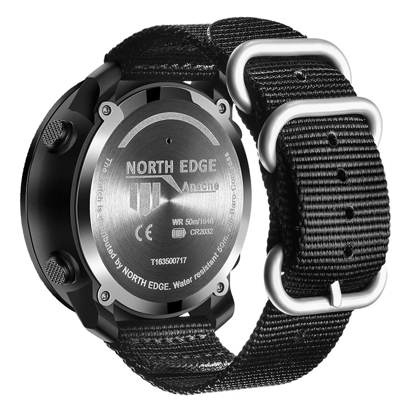 Reloj Deportivo North Edge · Sumergible 50 m con Brújula y Altímetro