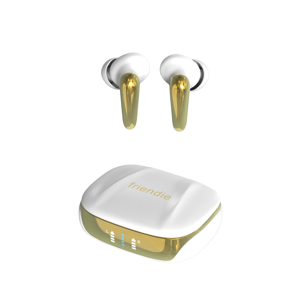 Auriculares Inalámbricos AIR Focus ANC Cancelación de Ruido · Blanco Perla y Dorado