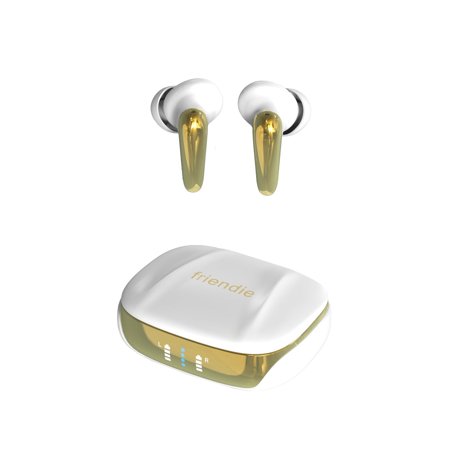 Auriculares Inalámbricos AIR Focus ANC Cancelación de Ruido · Blanco Perla y Dorado