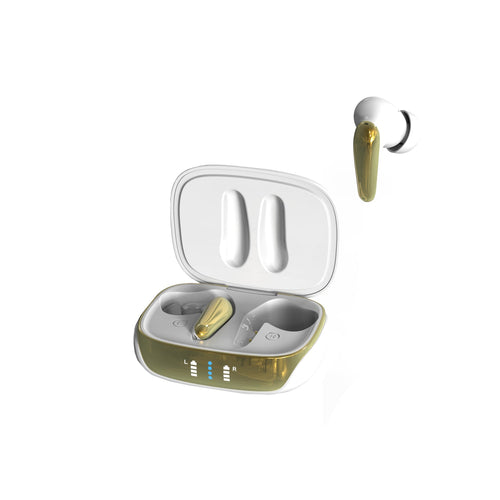 Auriculares Inalámbricos AIR Focus ANC Cancelación de Ruido · Blanco Perla y Dorado