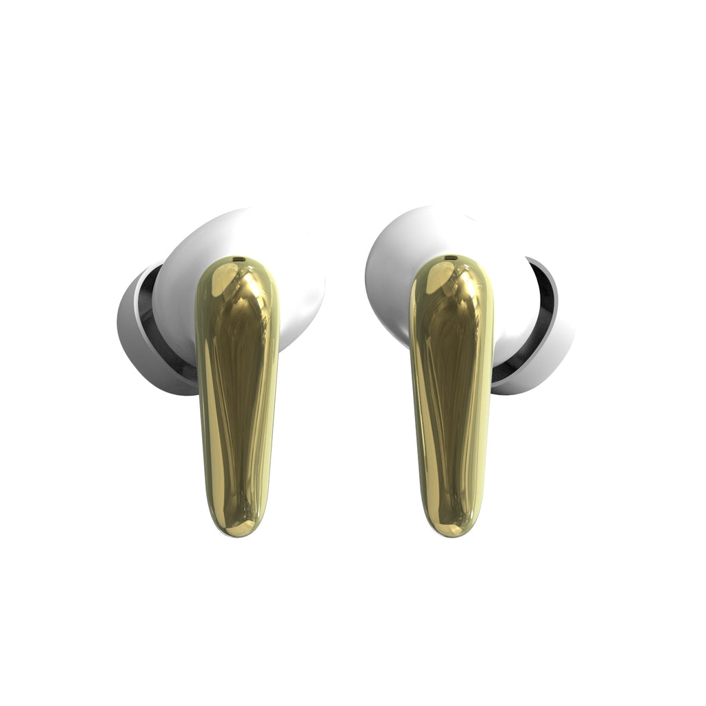 Auriculares Inalámbricos AIR Focus ANC Cancelación de Ruido · Blanco Perla y Dorado