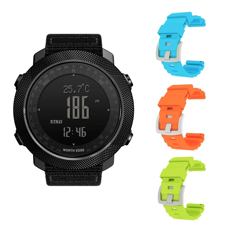 Reloj Deportivo North Edge · Sumergible 50 m con Brújula y Altímetro