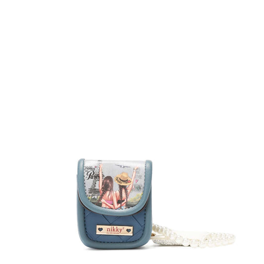 Llavero con Porta Audífonos y Pulsera de Perlas Nikky