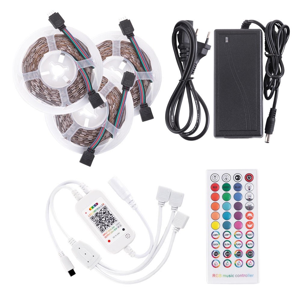 Tira de Luces LED 15 m con Control por Voz